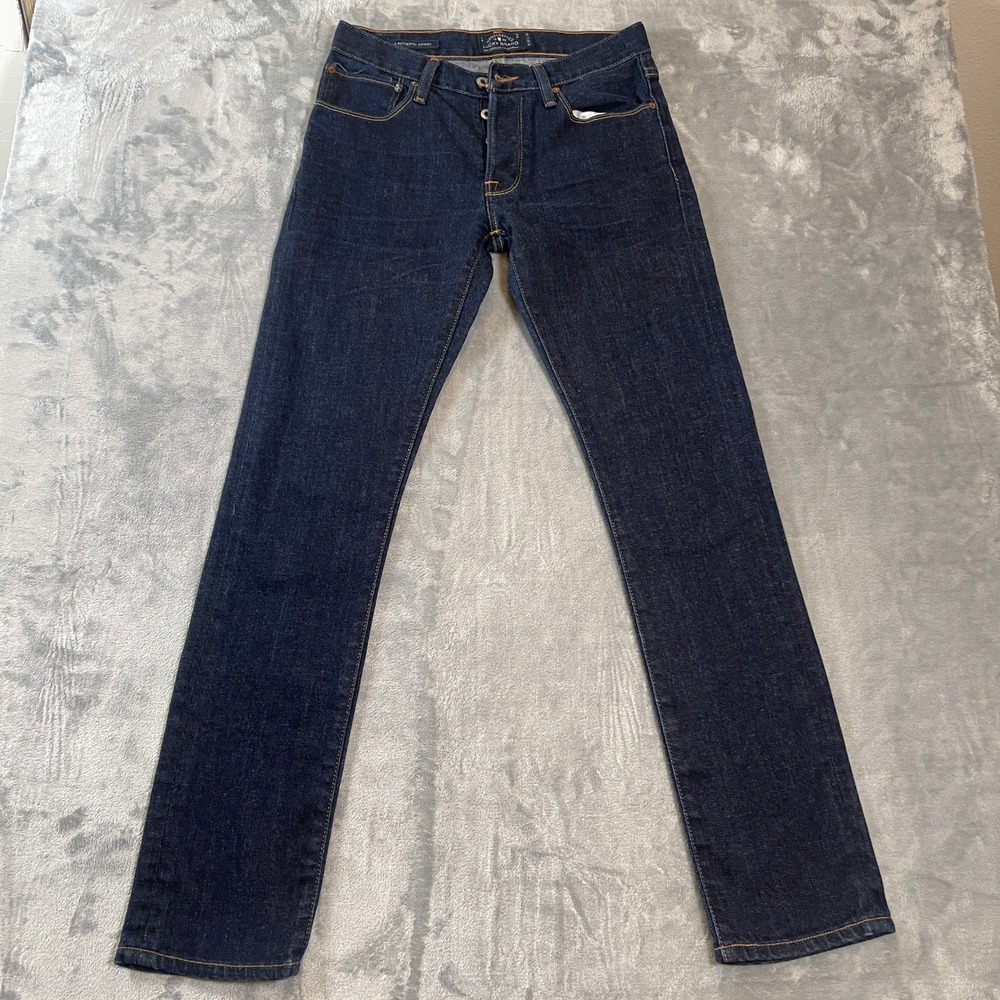 Lucky Brand Womens Jeans W28 L32 Button Fly Dark Wash Skinny